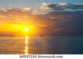 Sunrise over Atlantic ocean