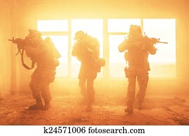 United States Army rangers in action United States Army rangers in action