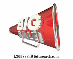 גדול, מכירה, חסוך כסף, מגפון, באלהורן, 3d אנימציה
