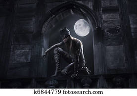 Beautiful catwoman hunting at night Beautiful catwoman hunting at night