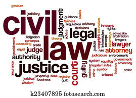 Civil law word cloud Civil law word cloud