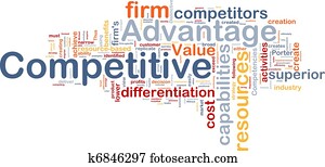 Competitive advantage background concept