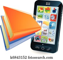 Smartphone book concept Smartphone book concept