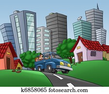 driving in the city driving in the city