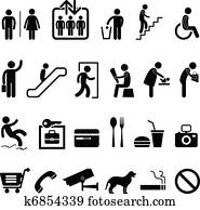 Public Sign Shopping Center Icon Public Sign Shopping Center Icon