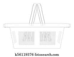 A 3D style image of laundry baskets Clipart | sya0020 | Fotosearch