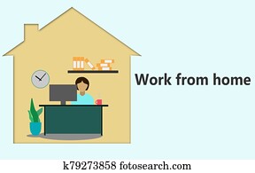 Work from home concept Work from home concept