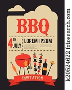 שמח, יום עצמאות, של, america,, כרטיס, או, הזמנה