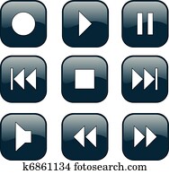 Audio-video control buttons Audio-video control buttons