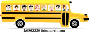 autobus école, et, enfants