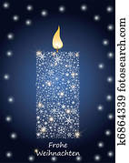 Burning Christmas Candle Burning Christmas Candle