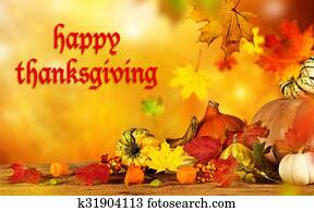 feliz, ação graças, dia