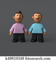 Gay couple - 3D Illustration Gay couple - 3D Illustration