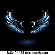 glowing angel wings glowing angel wings