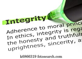 'Integrity' highlighted in green 'Integrity' highlighted in green