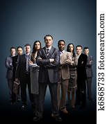 jovem, atraente, pessoas negócio