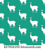 Llama in round glasses seamless pattern Llama in round glasses seamless pattern