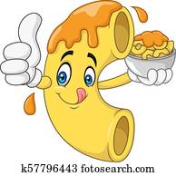 Macaroni and Cheese Cartoon Character Macaroni and Cheese Cartoon Character