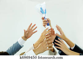 Reaching out for paper