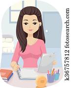 Teen Girl Tablet Study Bedroom Teen Girl Tablet Study Bedroom