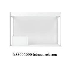 Trade show booth with counter mockup Trade show booth with counter mockup