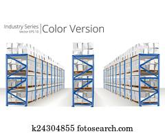 Warehouse Shelves. Warehouse Shelves.