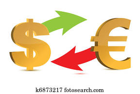 Currency exchange. Dollar and euro 
