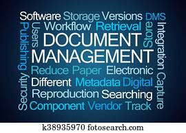 documento, gerência, palavra, nuvem