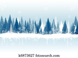 invierno, bosque, plano de fondo