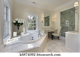 Master bath in luxury home