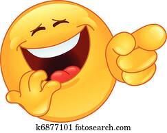 nevető, és, hegyezés, emoticon