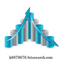 Up and down financial chart