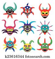 Vejigante mask for Ponce Carnival Vejigante mask for Ponce Carnival