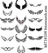 Wings silhouette collection Wings silhouette collection