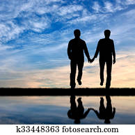 צללית, שמח, גברים הומוסקסואליים