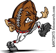 שחקן של כדורגל אמריקאי, ציור היתולי