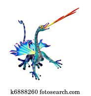 Colorful hand carved dragon Colorful hand carved dragon