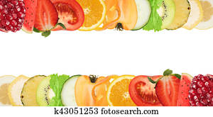 Colourful banner of fruits Colourful banner of fruits