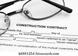 construção, contrato