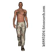 désert, soldat, -, 1