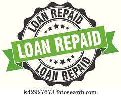 loan repaid stamp. sign. seal