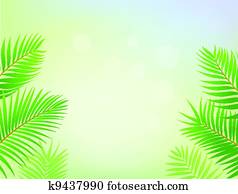 Palm tree frame background 
