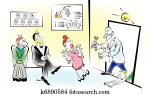 At the entrance to the office of a 