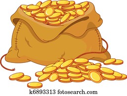  Bag full of golden coin