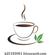 Tea cup icon brown Tea cup icon brown