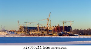 construction site of the stadium construction site of the stadium