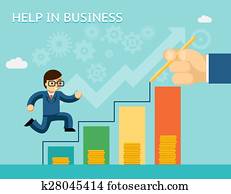 Help in business concept. Partnerships and mentoring Help in business concept. Partnerships and mentoring