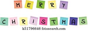 Merry Christmas - Colorful Sticky Notes Merry Christmas - Colorful Sticky Notes