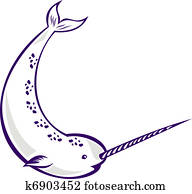 Narwhal Monodon monoceros unicorn whale Narwhal Monodon monoceros unicorn whale