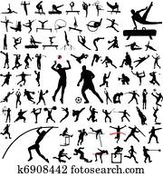 sport, silhouetten, sammlung sport, silhouetten, sammlung